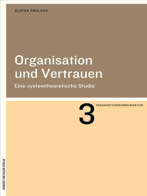 cover image of Organisation und Vertrauen